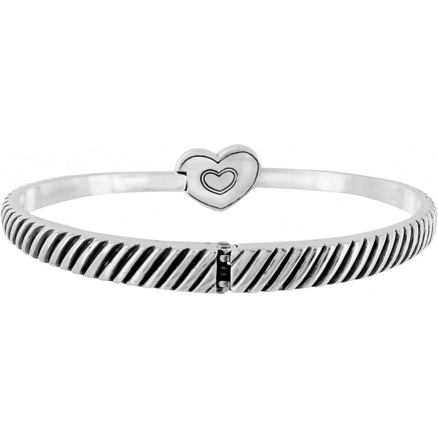 Celestia Heart Hinged Bangle Back View