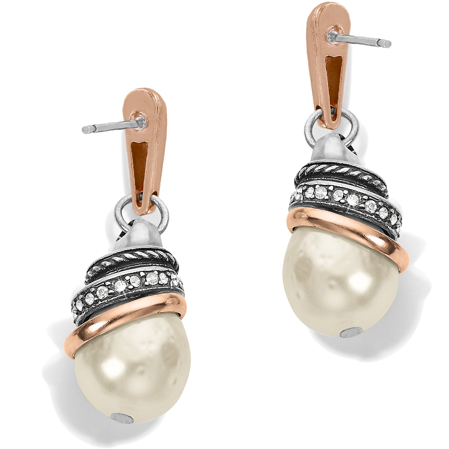 Neptune's Rings Pearl Teardrop Earrings Back View