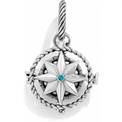 Compass Silver Charm