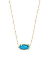 Elisa Gold - Bronze Veined Turquoise Necklace Front View
