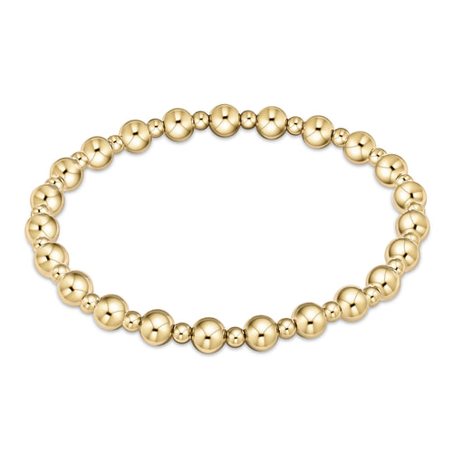 Enewton Classic Grateful Pattern 5mm Bead Bracelet- Gold