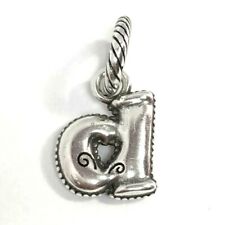 Abc Silver Alphabet - D Charm Front View