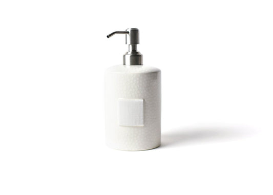 White Small Dot - Mini Soap Pump Front View 1120