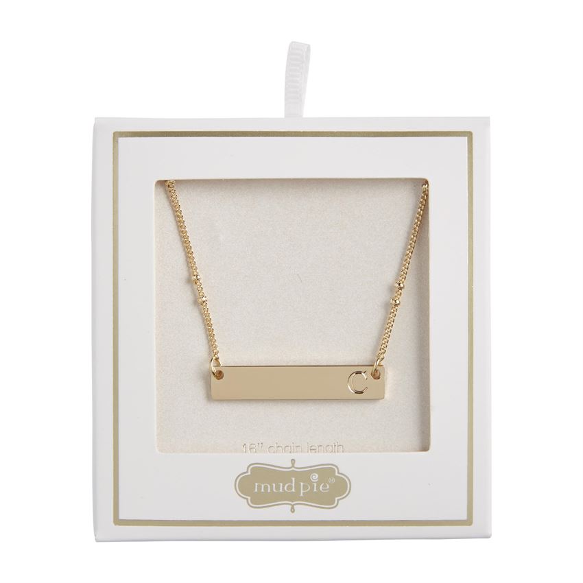 Initial Bar Necklace C