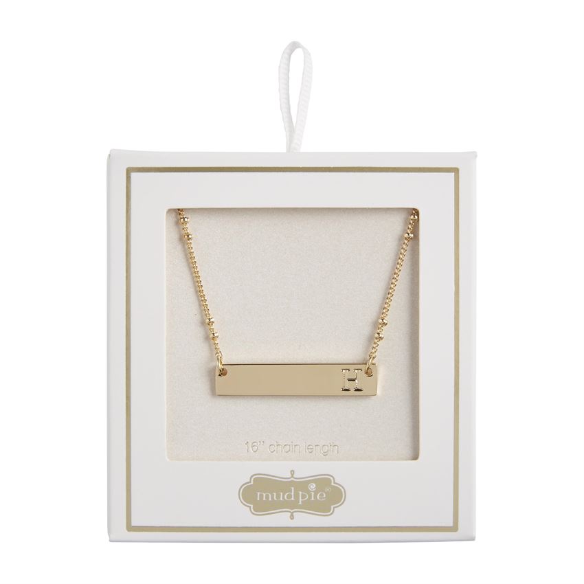 Initial Bar Necklace H
