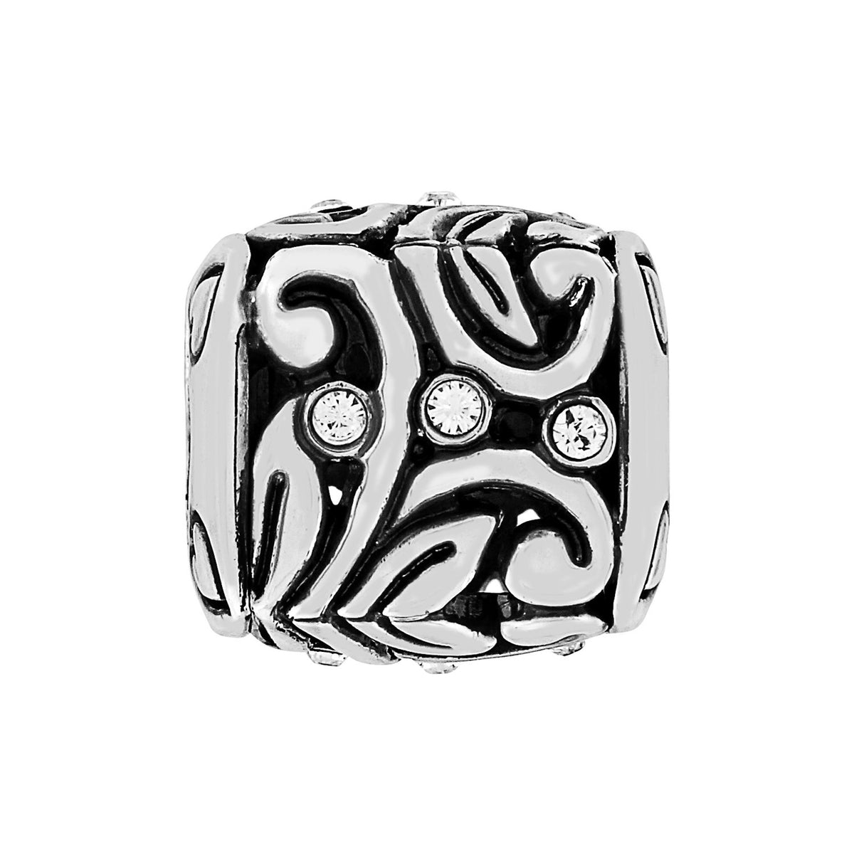 Giardino Silver Cube Bead Front View