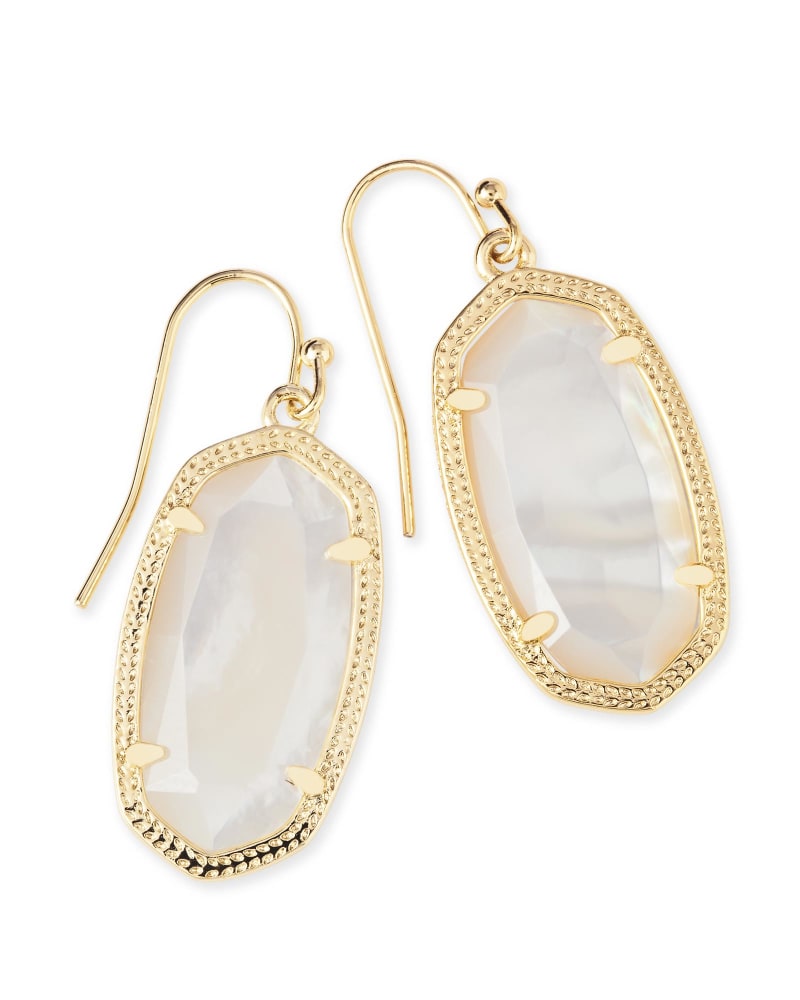 Dani Gold White Mother Of Pearl Earrings