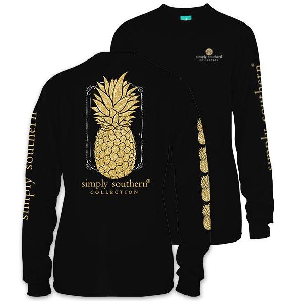 Simply Southern Youth Pineapple Long Sleeve Tee