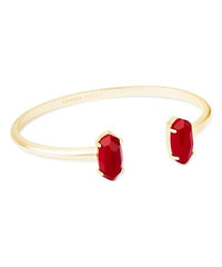 Edie Gold Dark Red Bracelets