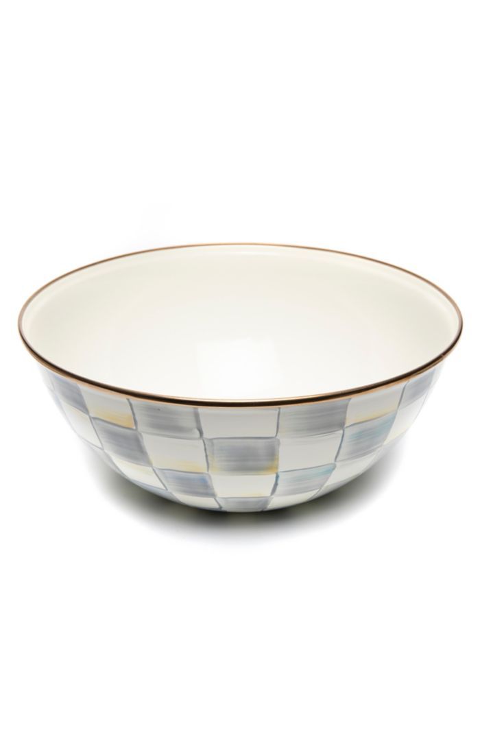 Sterling Check Enamel Everyday Bowl - Medium