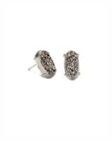 Betty Rhodium Platinum Drusy Earrings