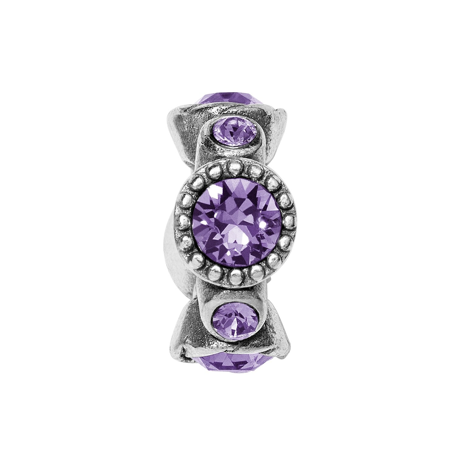 Halo Stargazer Spacer Silver - Amethyst Front View
