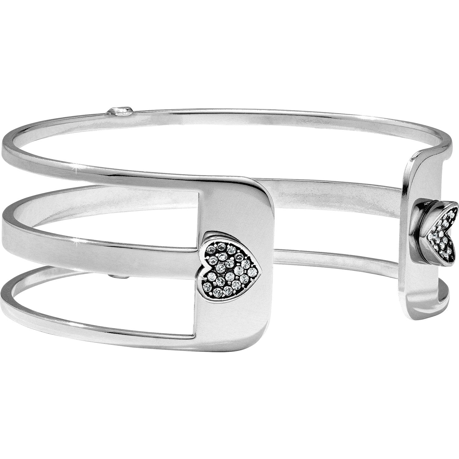 Christo Silver Narrow Cuff Bracelet Front View