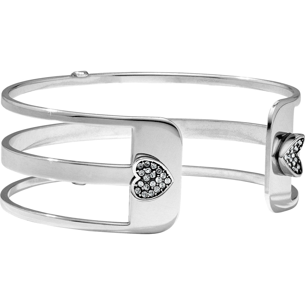 Christo Silver Narrow Cuff Bracelet Front View