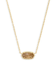 Elisa Gold Genuine Citrine Quart Necklace