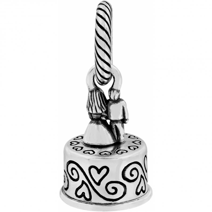 Wedding Silver Cake Charm Back View