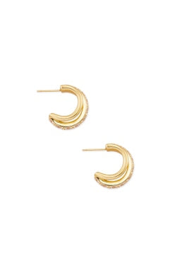 Livy Huggie Earring Gold Metal side