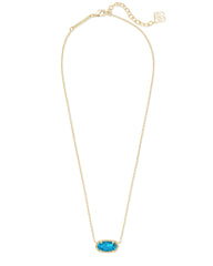Elisa Gold - Bronze Veined Turquoise Necklace Chain View