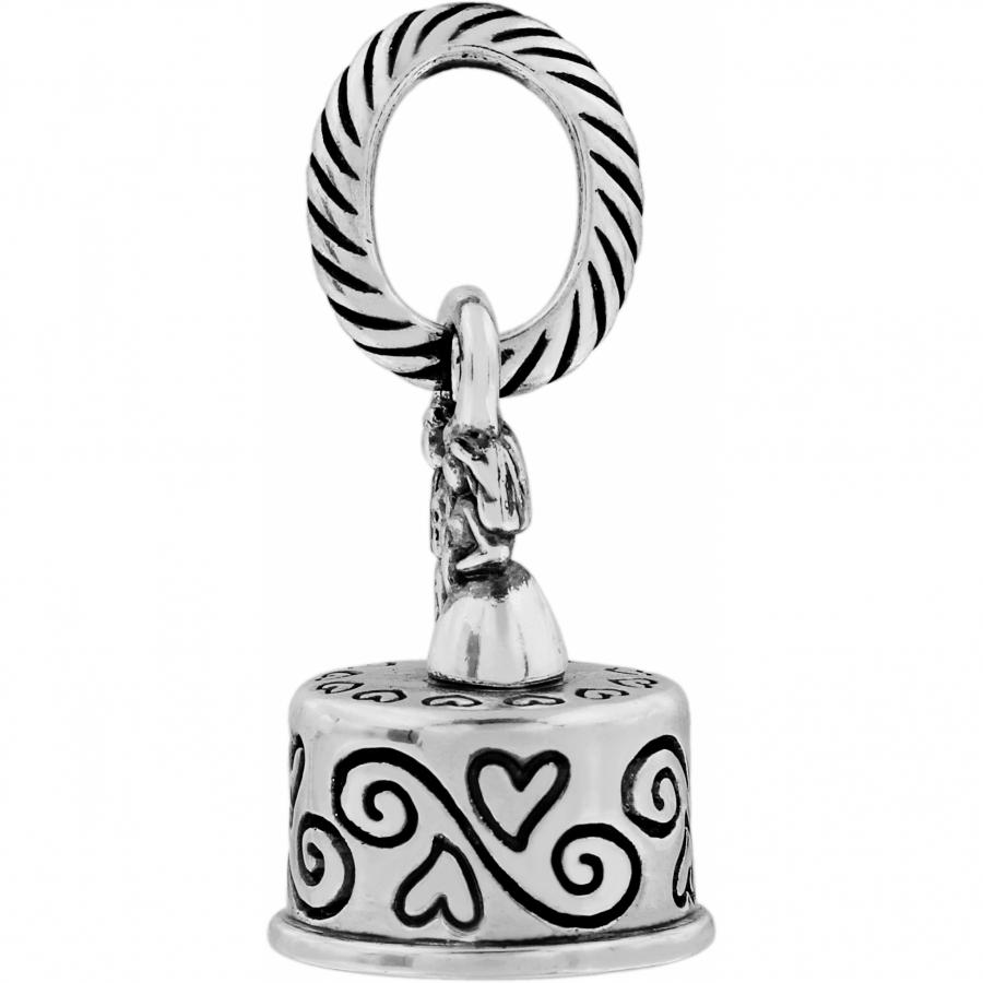 Wedding Silver Cake Charm Side View