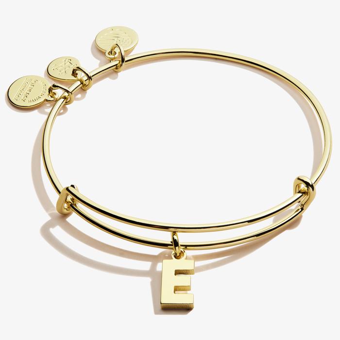 Letter E bracelet gold 