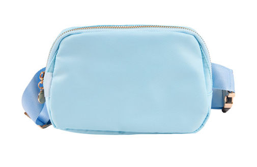 Arctic Blue Solid Belt Bag