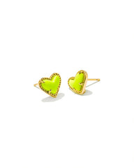 Kendra Scott Ari Heart Stud Earrings Gold