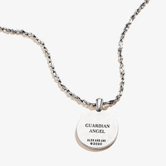 back view of Guardian Angel Duo Charm Necklace