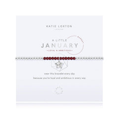 A Little Birthstone January Garnet Bracelet Card View