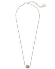 Tess Rhodium - Platinum Drusy Necklace Chain View