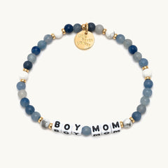 Boy Mom Bracelet - Beaded - Blue - Little Words Project