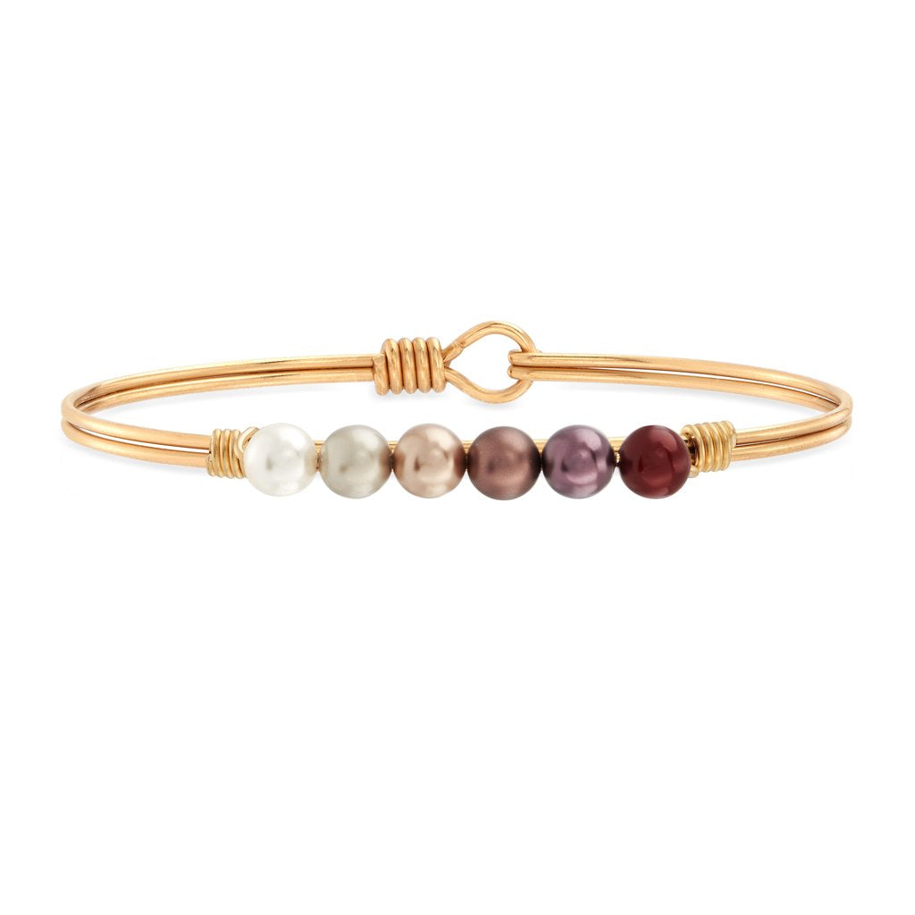 Luca and Dannii Crystal Peral Bangle Bracelet in Fall Ombre 