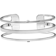 Christo Silver Narrow Cuff Bracelet Back View