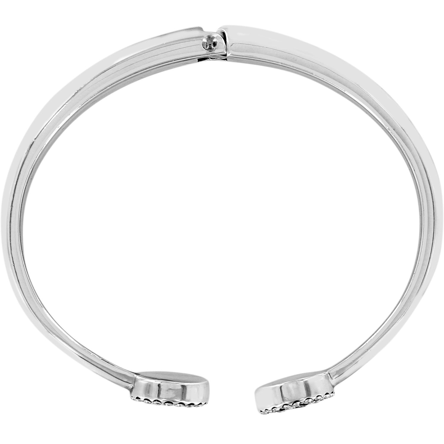 Illumina Silver Open Hinged Bangle Side View