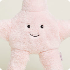 Smiling pink starfish stuffed animal. 