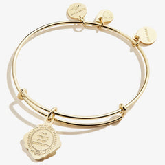 back view of Four Leaf Clover Charm Bangle