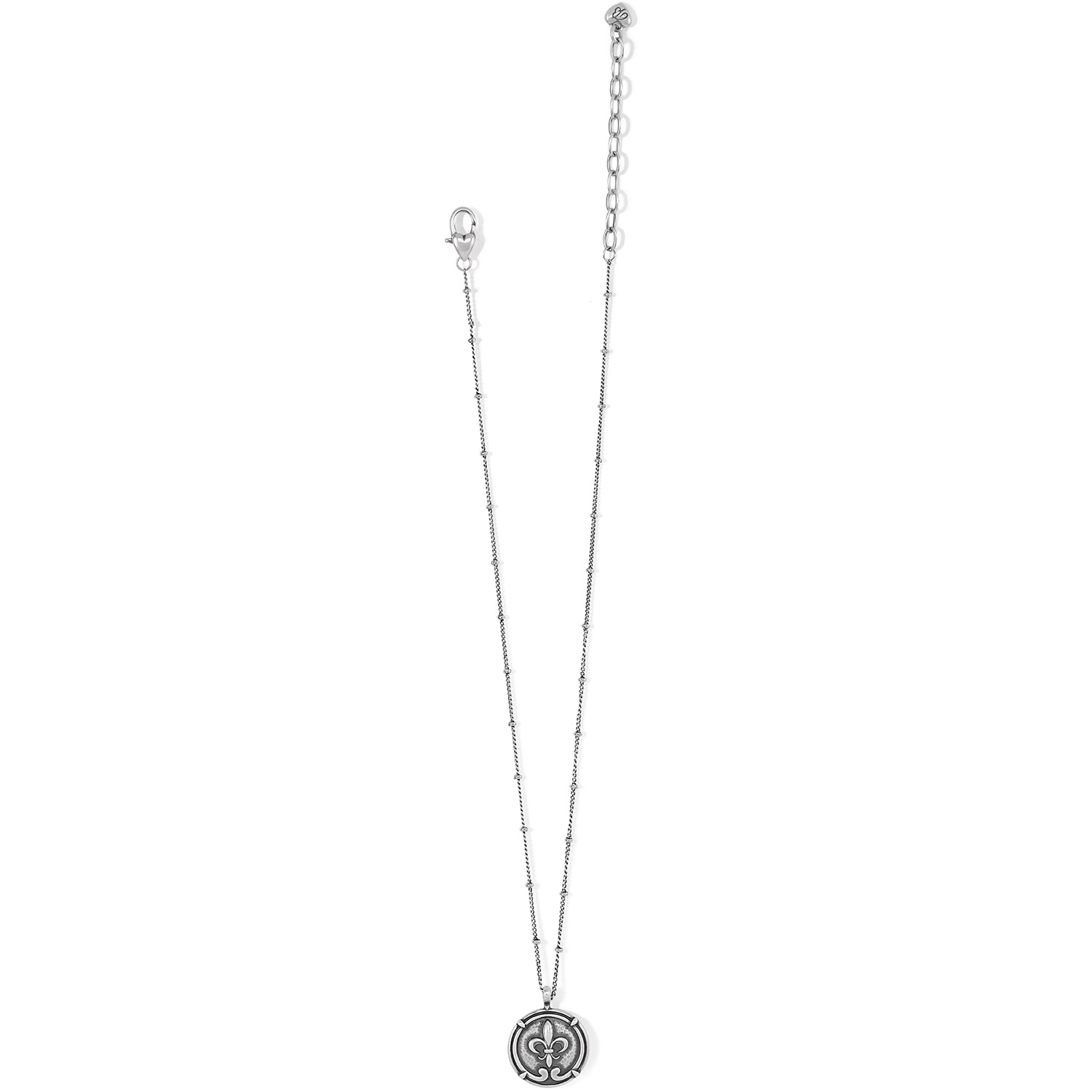 Fleur De Lis Small Coin Necklace Length View