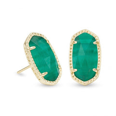 Ellie Gold Emerald Earring