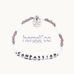 Compassion - Women's Empowerment - White Bracelet - Little Words Project®