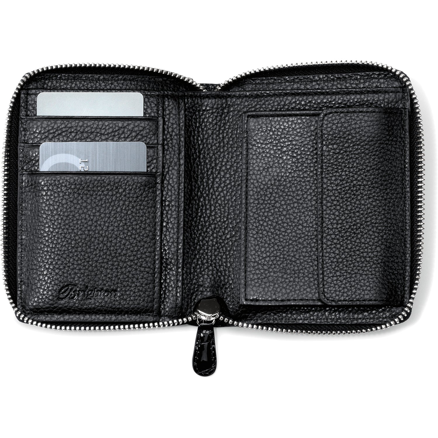 Bellissimo Black Patent Croco Wallet Inside View