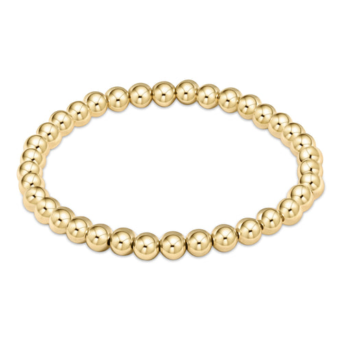 Classic Gold 5mm Bead Bracelet Front View