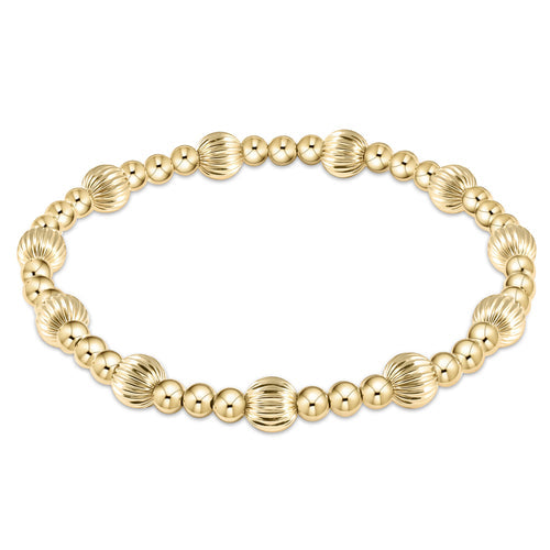 Enewton Dignity Sincerity Pattern 6mm Bead Bracelet- Gold