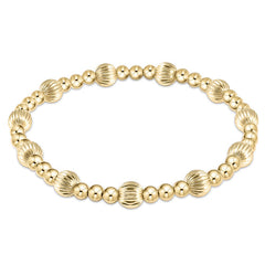 Enewton Dignity Sincerity Pattern 6mm Bead Bracelet- Gold