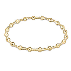 Enewton Classic Sincerity Pattern 4mm Bead Bracelet- Gold
