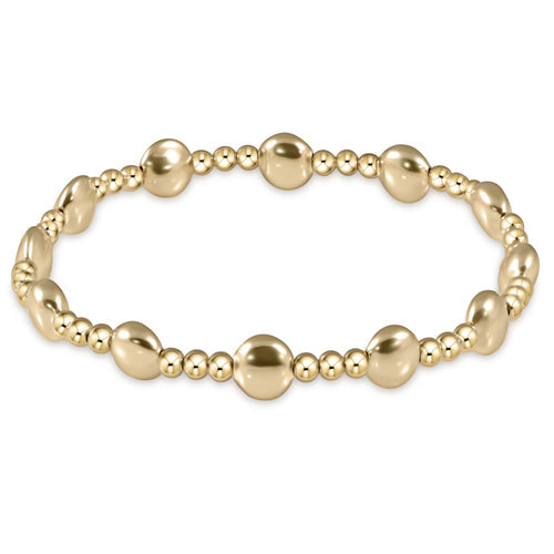 Enewton Honesty Gold Sincerity Pattern 6mm Bead Bracelet