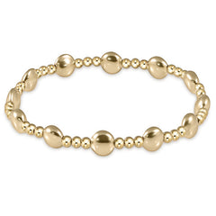 Enewton Honesty Gold Sincerity Pattern 6mm Bead Bracelet