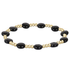 Admire Gold Bead Bracelet - Faceted Onyx | Enewton®