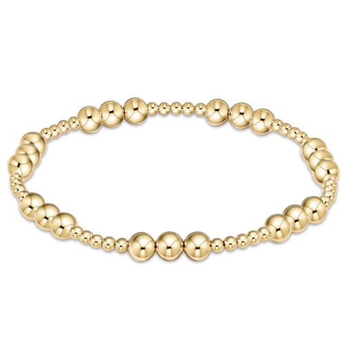 Classic Joy Pattern 5mm Bead Bracelet - Gold | Enewton®
