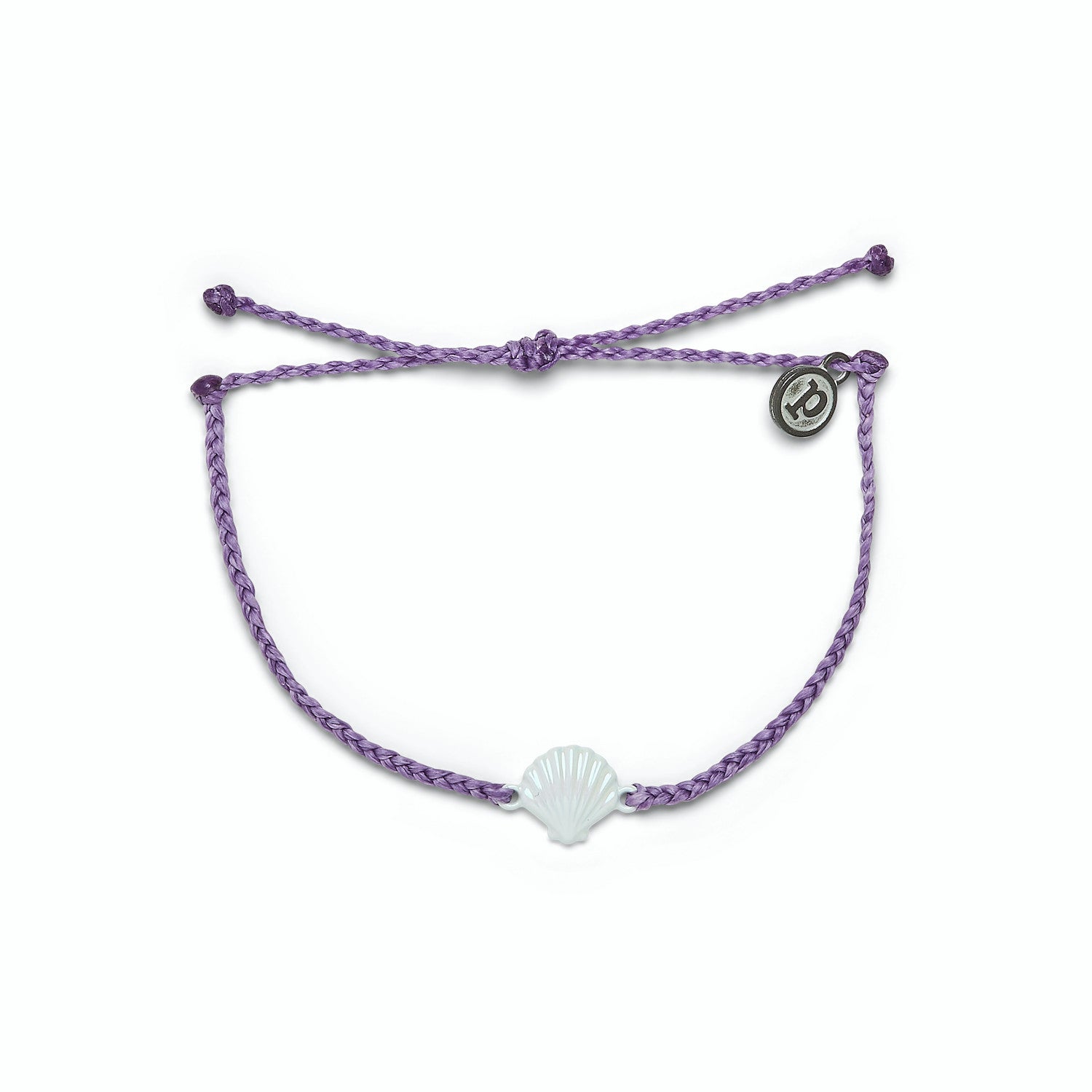 Pura Vida Iridescent Shell White Charm Bracelet Purple Bracelet