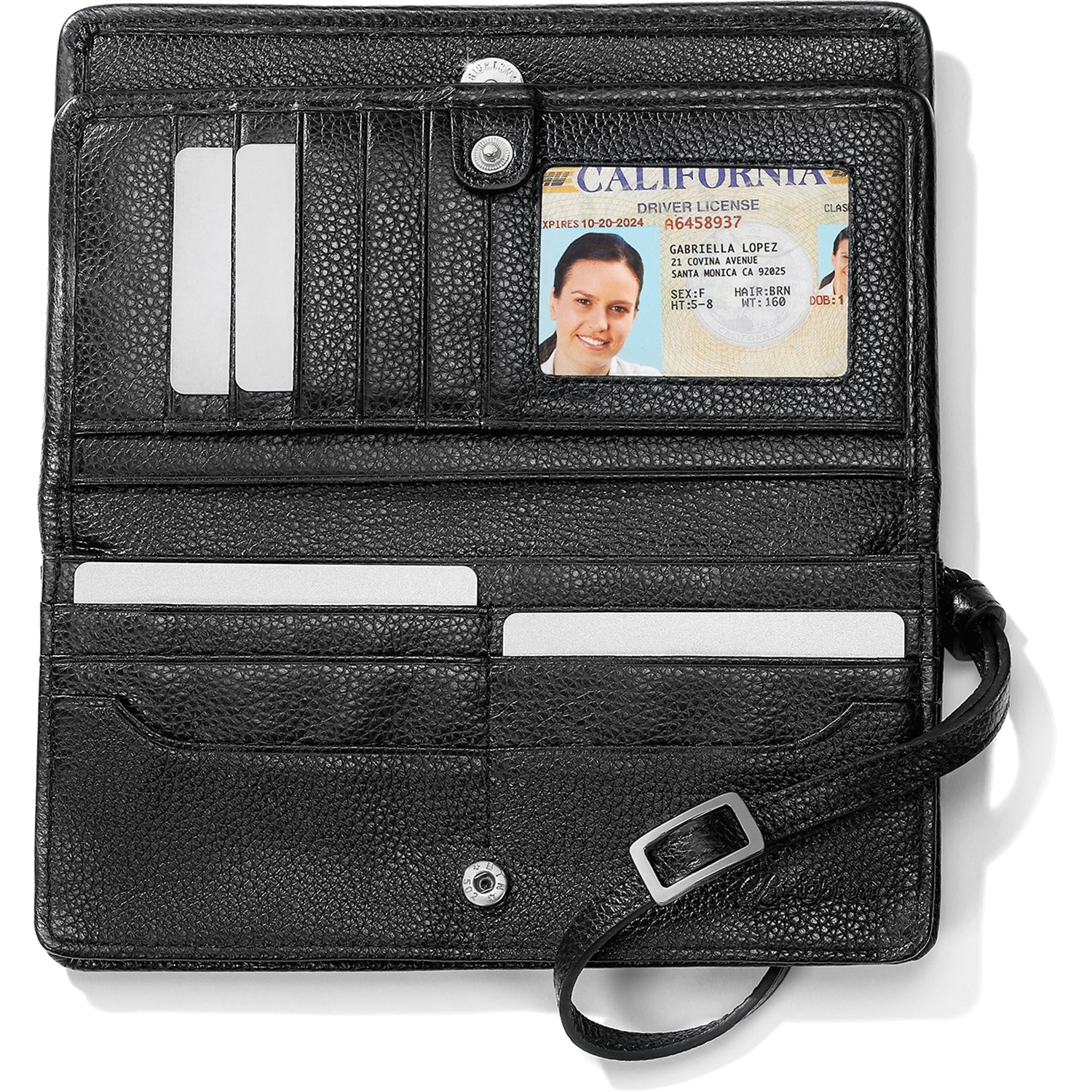 Black Large Wallet Inside View