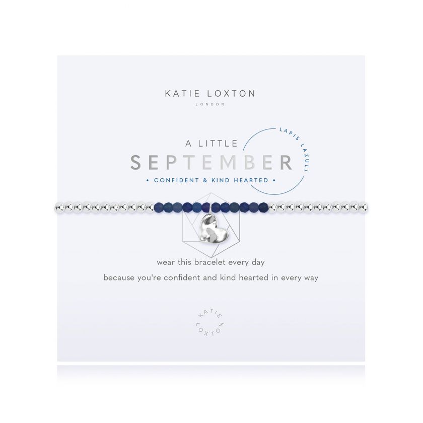 A Little Birthstone September Lapis Bracelet Card View